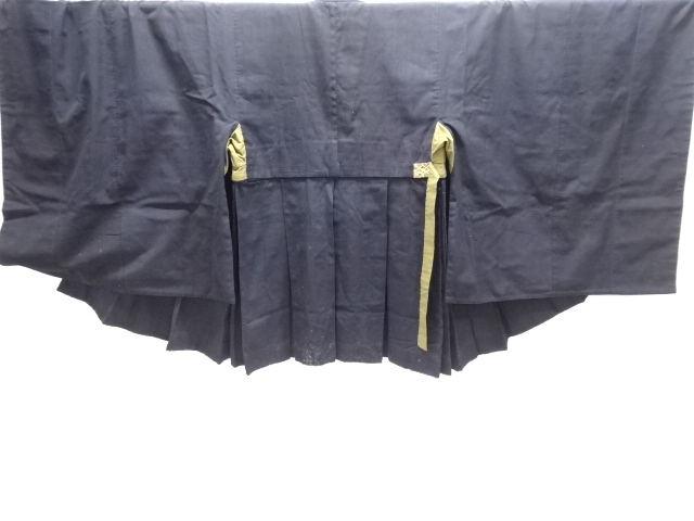 JAPANESE KIMONO / ANTIQUE CLERICAL ROBE / COTTON / INDIGO